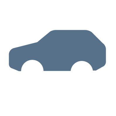 Піктограма автомобільного кузова синього кольору